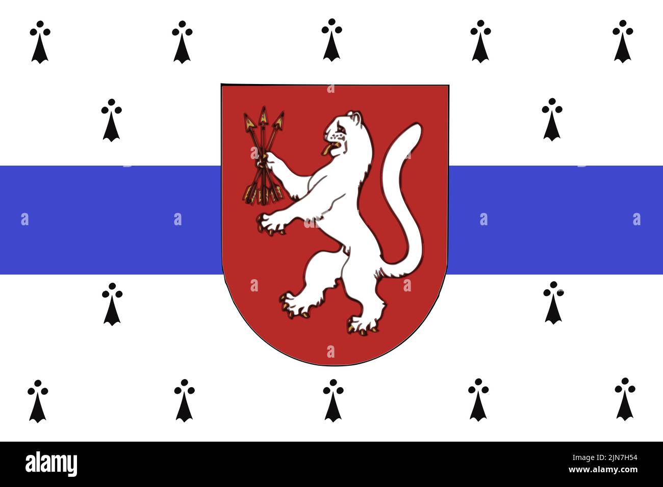 flag of Volga Finns Hill Mari people. flag representing ethnic group or