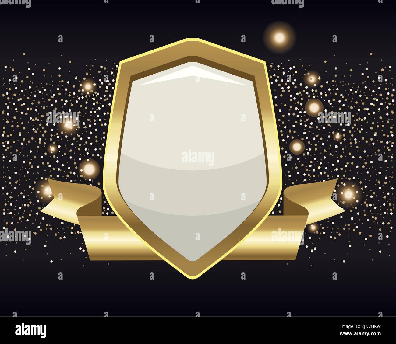 golden shield in poster Stock Vector Image & Art - Alamy