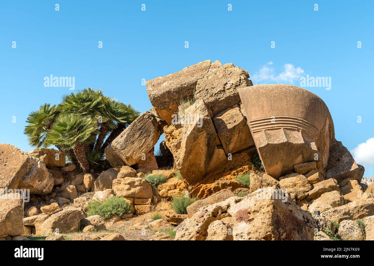 The Valley of the Temples, Archaeological Park in Agrigento, Sicily, Italy Stock Photo