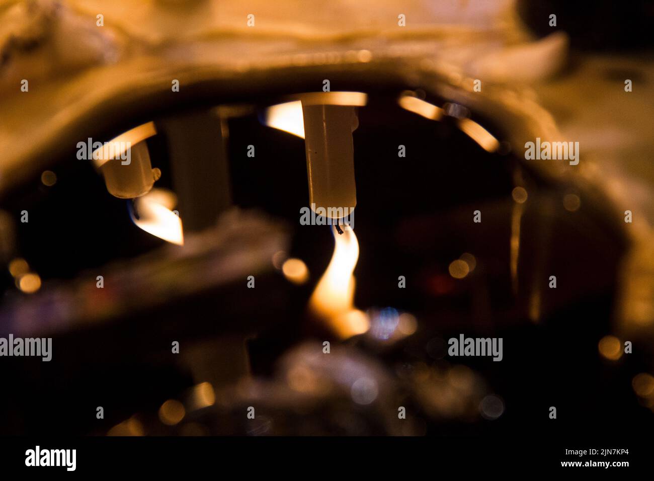 burning candles in northern appearance Stock Photo Alamy