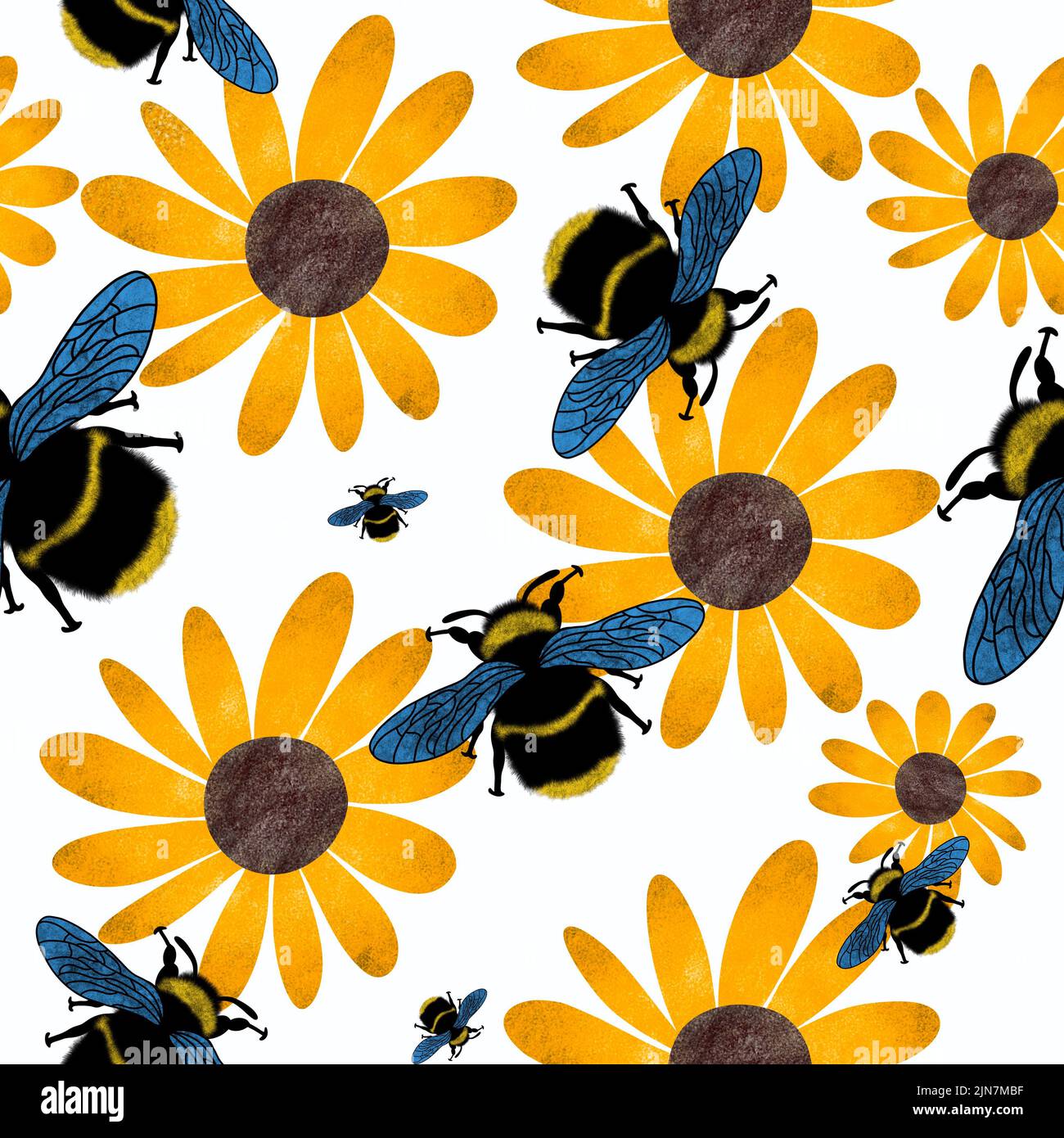 Sunflower and Floral Print Wrapping Paper