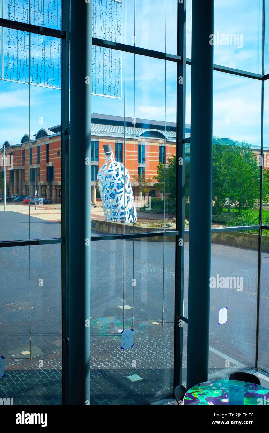 View from  the MIMA art gallery looking North to the Law courts in Centre Square Middlesbrough Stock Photo