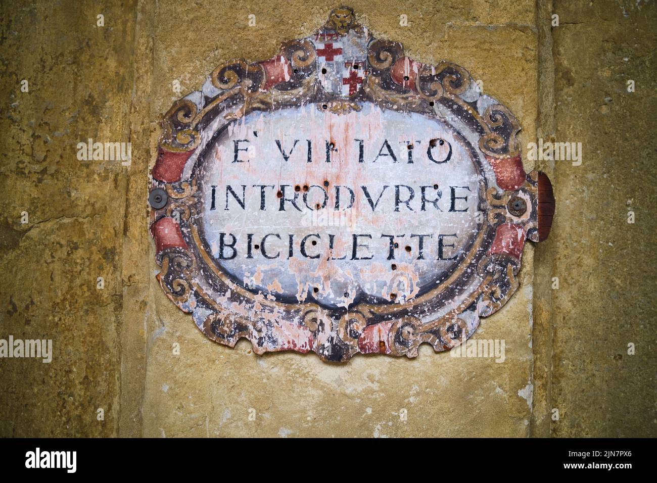 Interior Decor at Biblioteca Comunale dell'Archiginnasio Bologna Italy Stock Photo