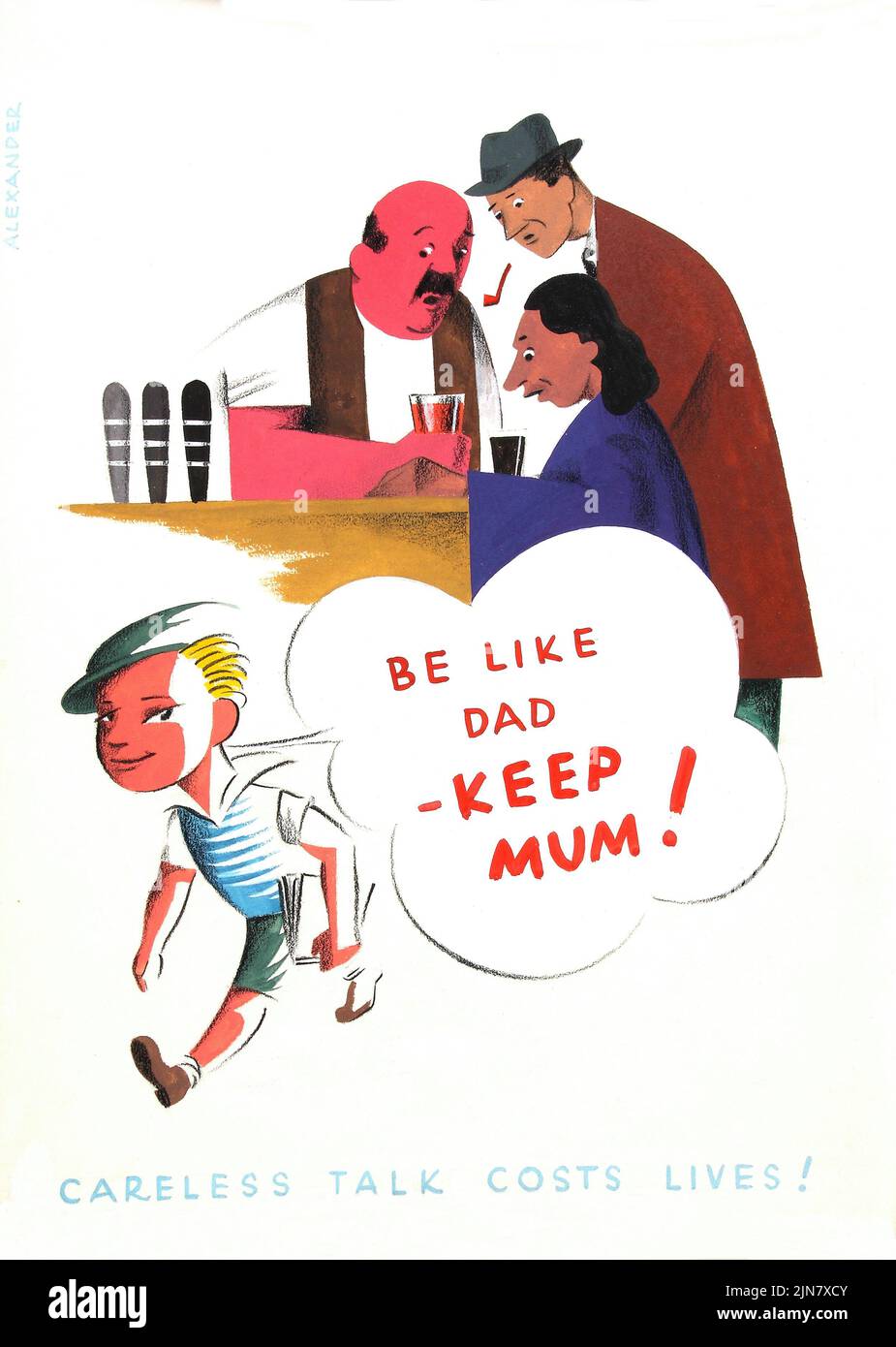Be like Dad keep mum! Careless talk costs lives! (19391946) British