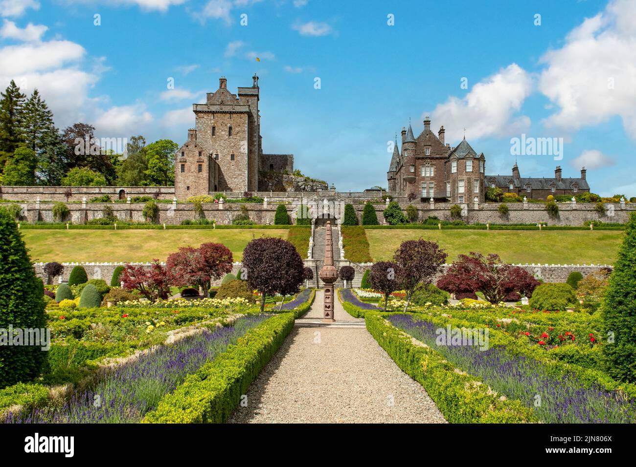 Drummond Castle and Gardens, Crieff, Perthshire, Scotland Stock Photo