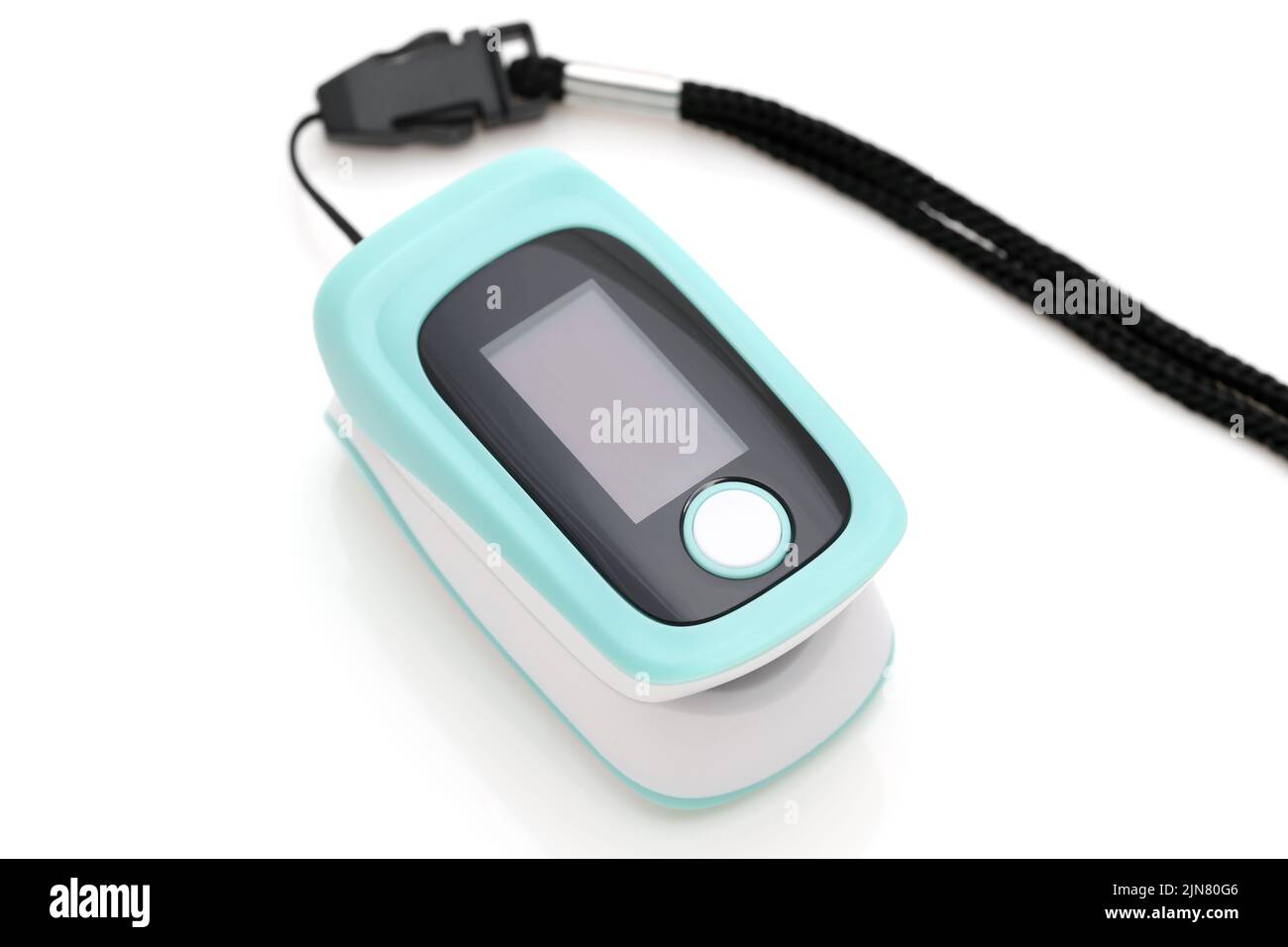 Pulse oximeter device isolated, healthcare monitoring concept Stock Photo