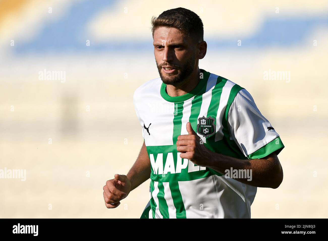 Modena, Italy. 08 August 2022. Mario Gargiulo of Modena FC gestures during  the Coppa Italia football match between Modena FC and US Sassuolo. Credit:  Nicolò Campo/Alamy Live News Stock Photo - Alamy