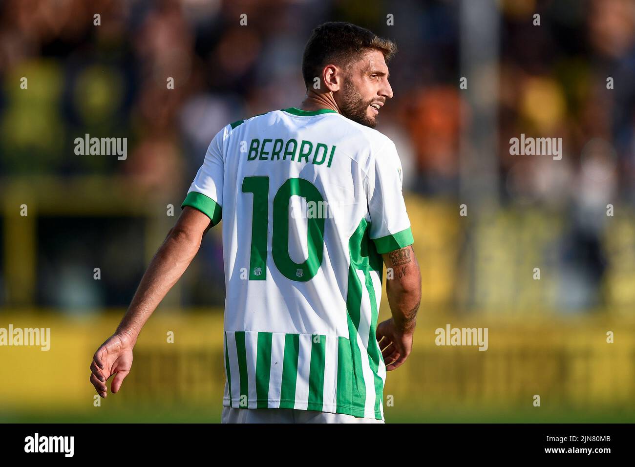 Modena, Italy. 08 August 2022. Mario Gargiulo of Modena FC gestures during  the Coppa Italia football match between Modena FC and US Sassuolo. Credit:  Nicolò Campo/Alamy Live News Stock Photo - Alamy