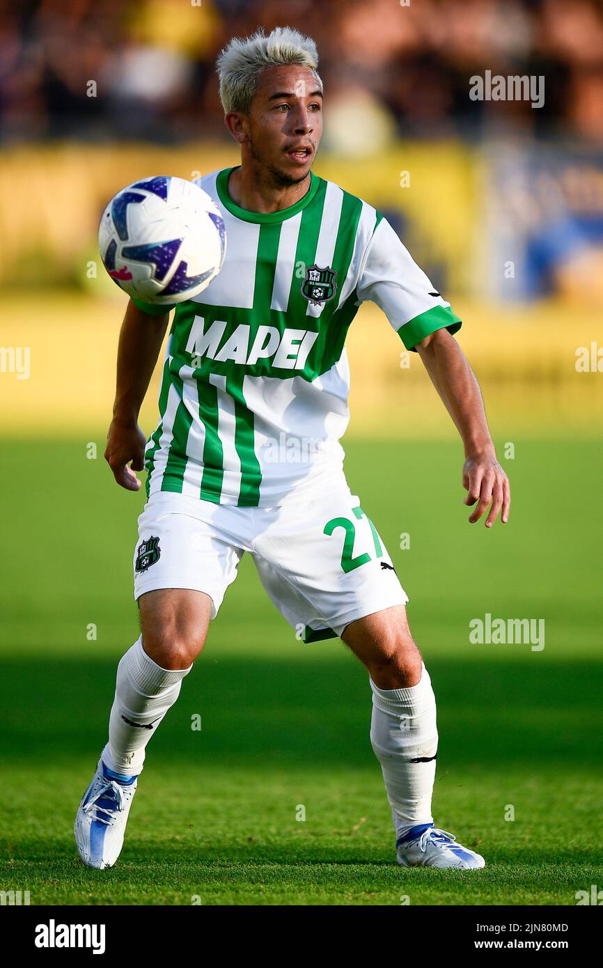 Modena, Italy. 08 August 2022. Mario Gargiulo of Modena FC gestures during  the Coppa Italia football match between Modena FC and US Sassuolo. Credit:  Nicolò Campo/Alamy Live News Stock Photo - Alamy