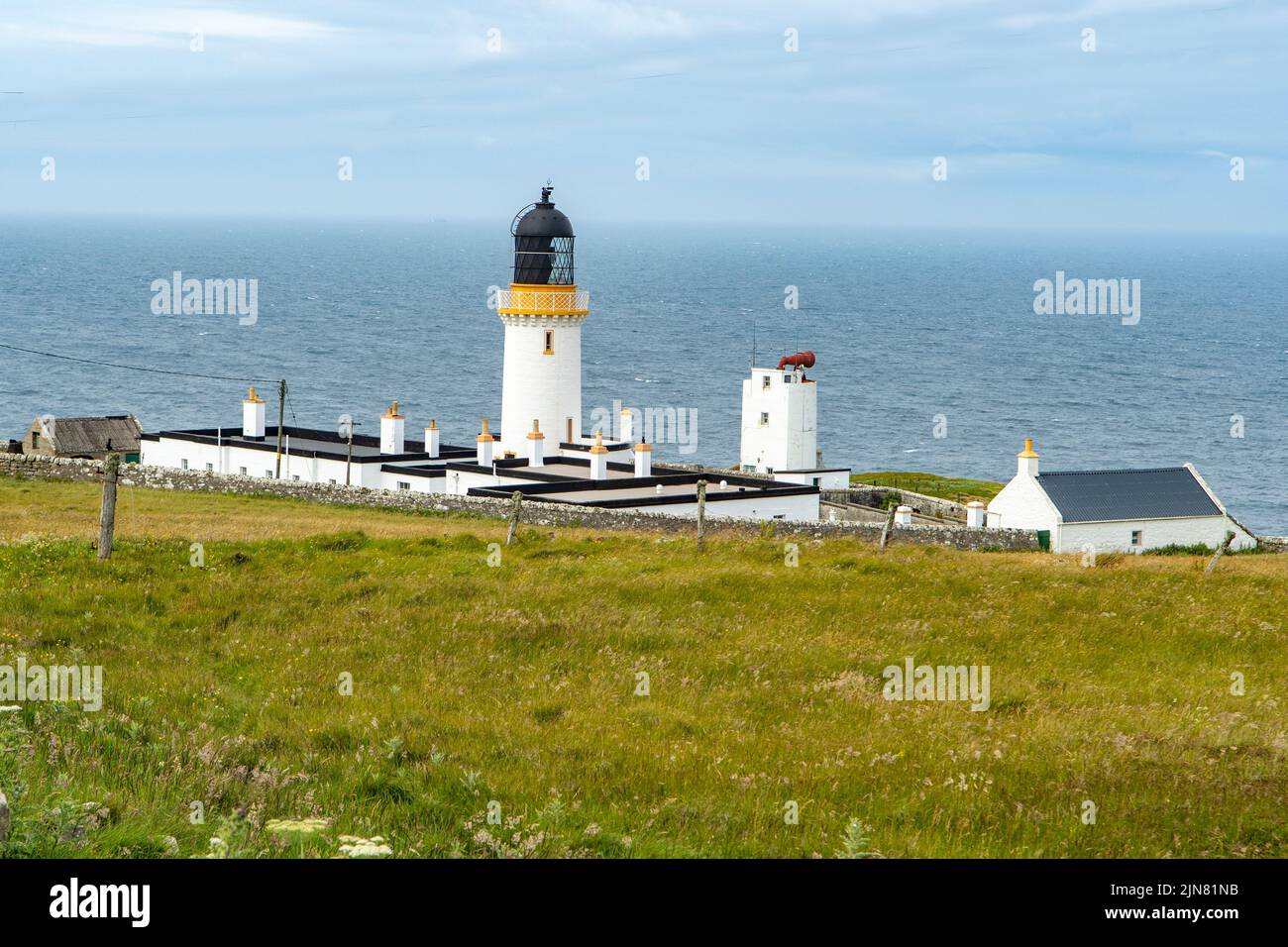 Lighthouse at Dunnet Head, Caithness, Scotland Stock Photo