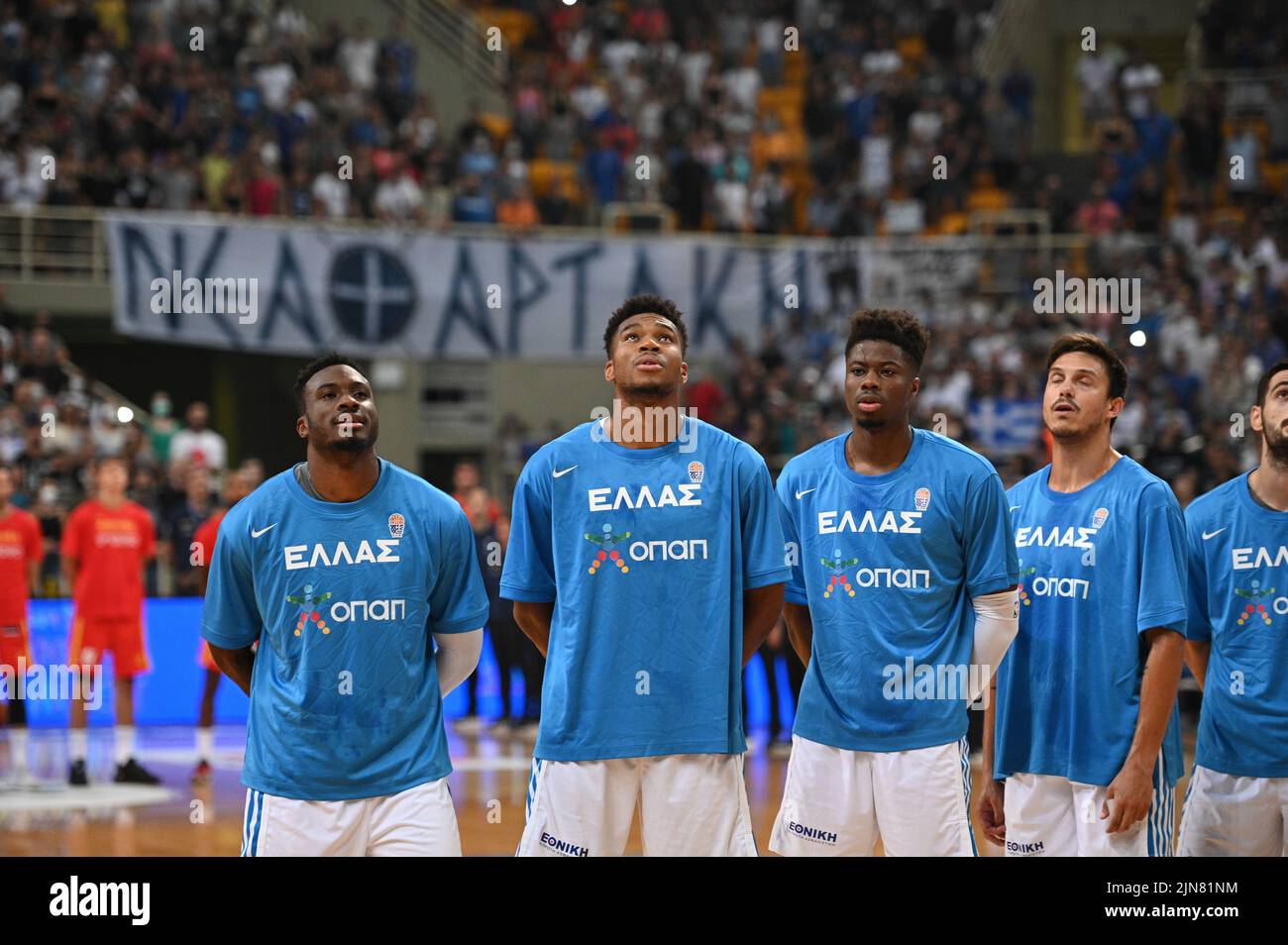 Athens, Lombardy, Greece. 9th Aug, 2022. Greek National Basketball Team