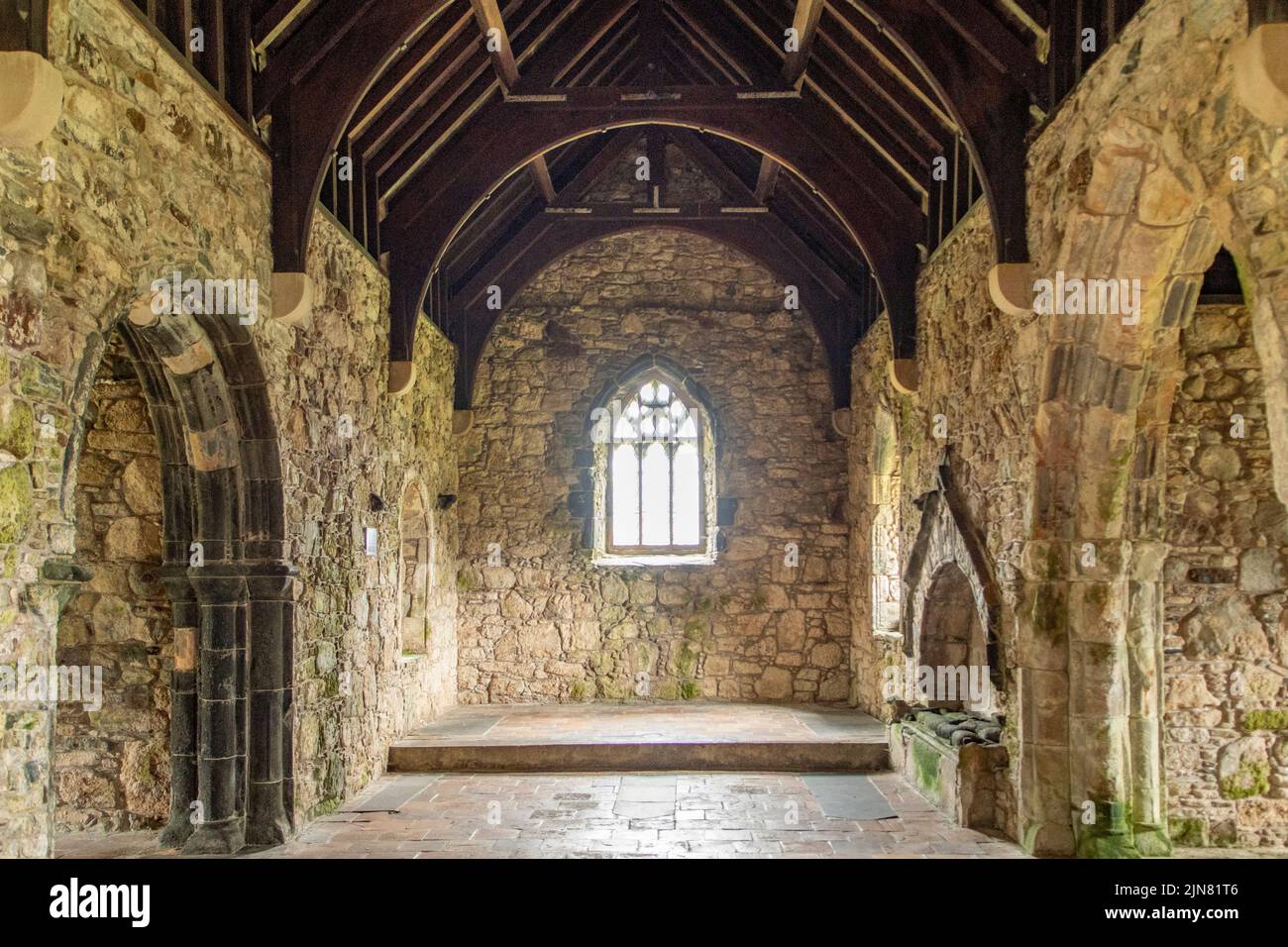 Inside Church of St Clement, Rodel, South Harris, Outer Hebrides, Scotland Stock Photo