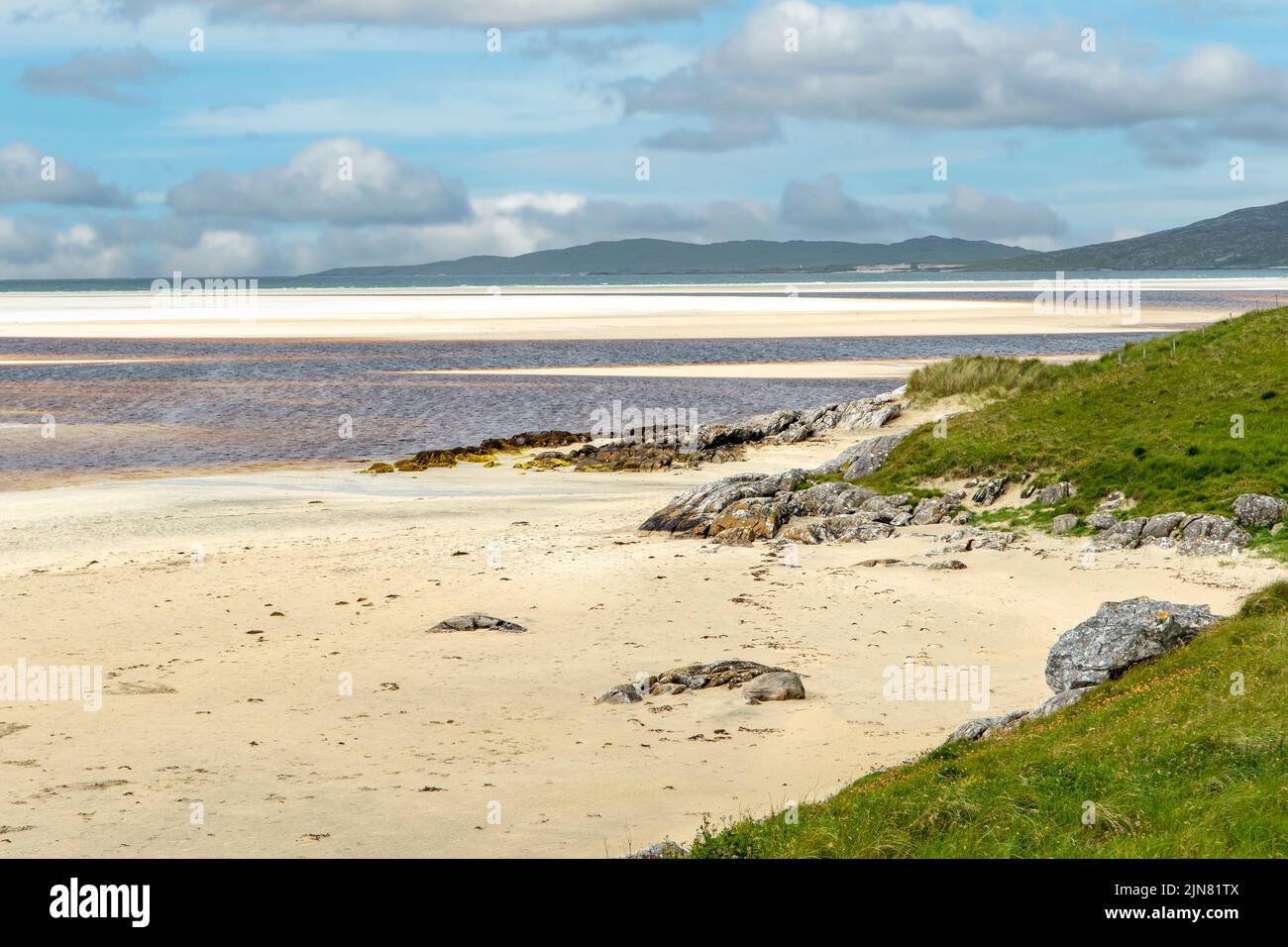 Sand Flats at Luskentyre, North Harris, Outer Hebrides, Scotland Stock