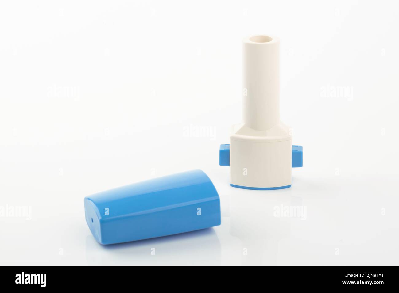 Metered Dose Inhaler isolated over white background Stock Photo Alamy