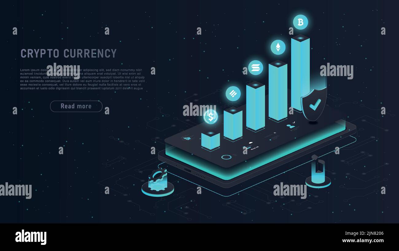 Crypto currency concept Stock Vector