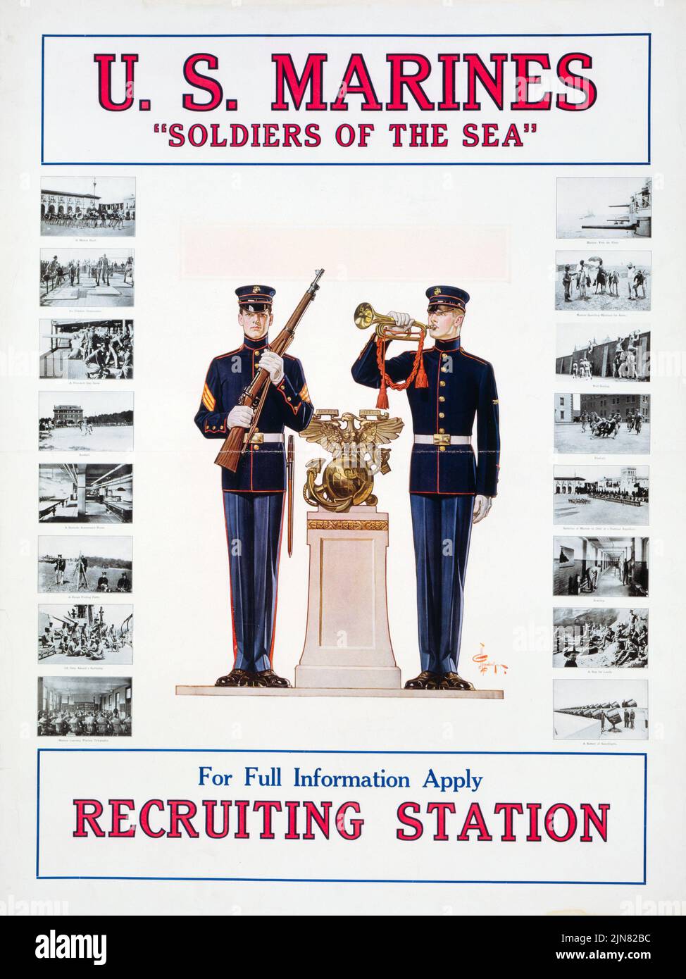 1910s usa ww1 marines poster hi-res stock photography and