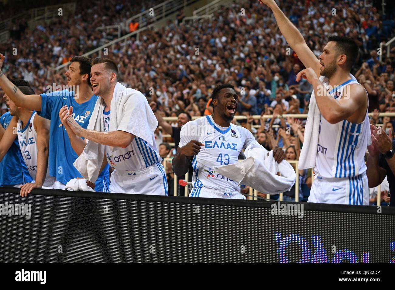 Athens, Lombardy, Greece. 9th Aug, 2022. Greek National Basketball Team