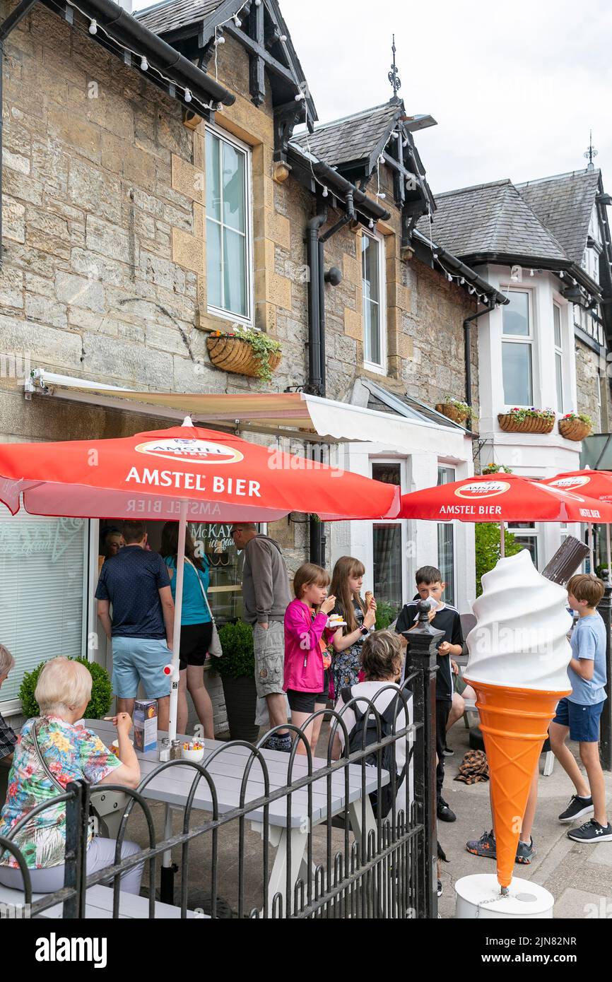 Ice cream shop in Pitlochry,Scotland,Great Britain,summer 2022 Stock Photo