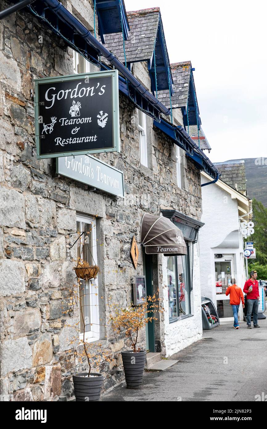 Braemar village, Gordon's tearoom and cafe in Braemar, Aberdeenshire,Scotland,UK,summer 2022 Stock Photo