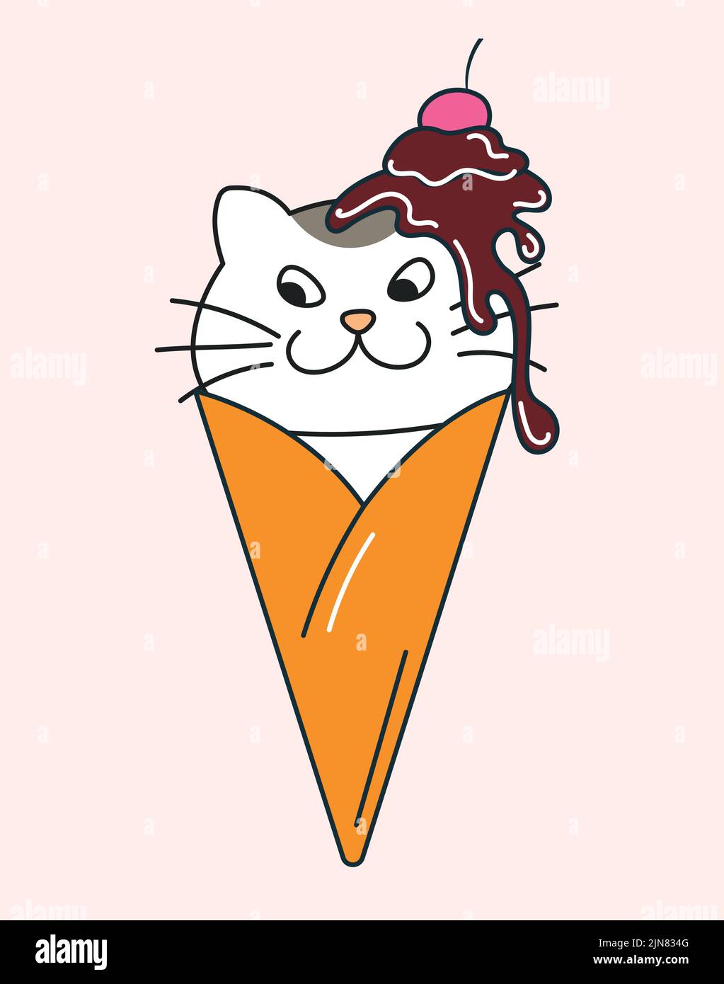 Ice cream cat Stock Vector Image & Art Alamy