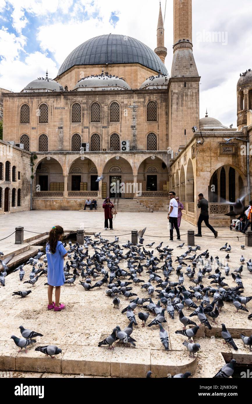 Mevlidi Halil mosque, DERGAH mosque, ancient Edessa, hometown of Abraham, Sanliurfa(Urfa), Sanlıurfa province, Turkey, Asia Minor, Asia Stock Photo