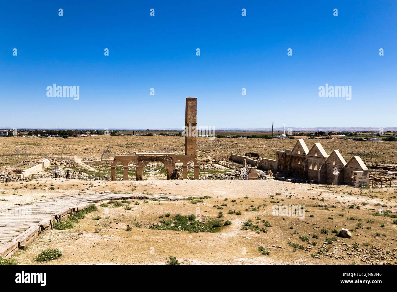 Ruins of Harran great mosque, and minaret, Harran, Sanlıurfa province, Turkey, Asia Minor, Asia Stock Photo