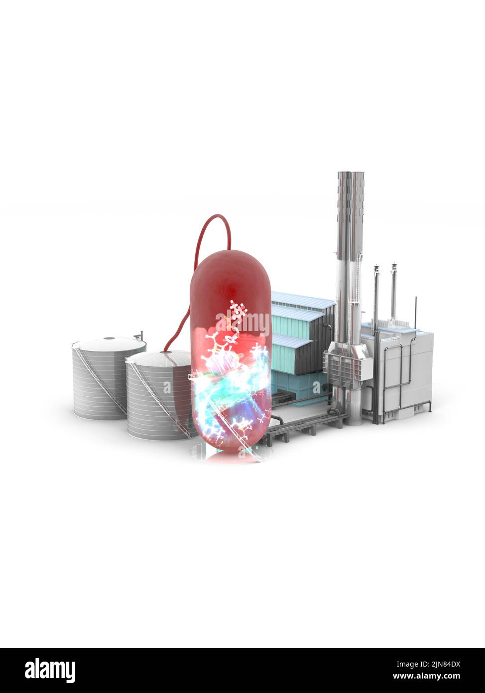 Microbial biotechnology, conceptual illustration Stock Photo - Alamy