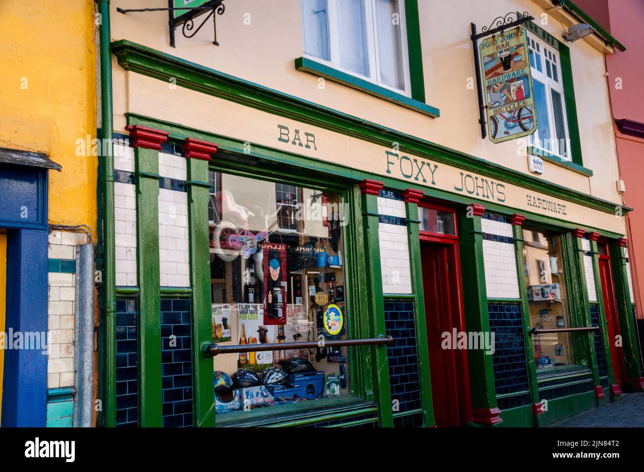 Foxy Johns is both a traditional Irish pub and hardware store in Dingle, Ireland. Stock Photo