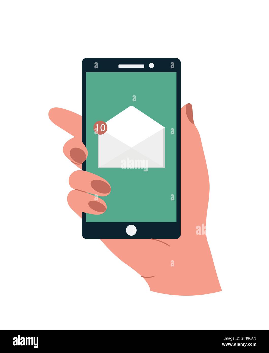 Hand with smartphone Stock Vector