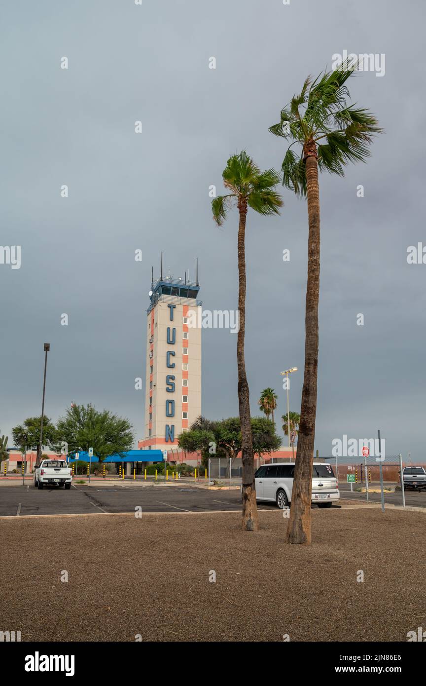 Airport Tower Tucson International Airport, Arizona Stock Photo