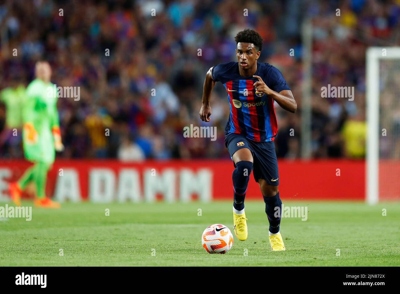 Barcelona, Spain. Credit D. 7th Aug, 2022. Alejandro Balde (Barcelona