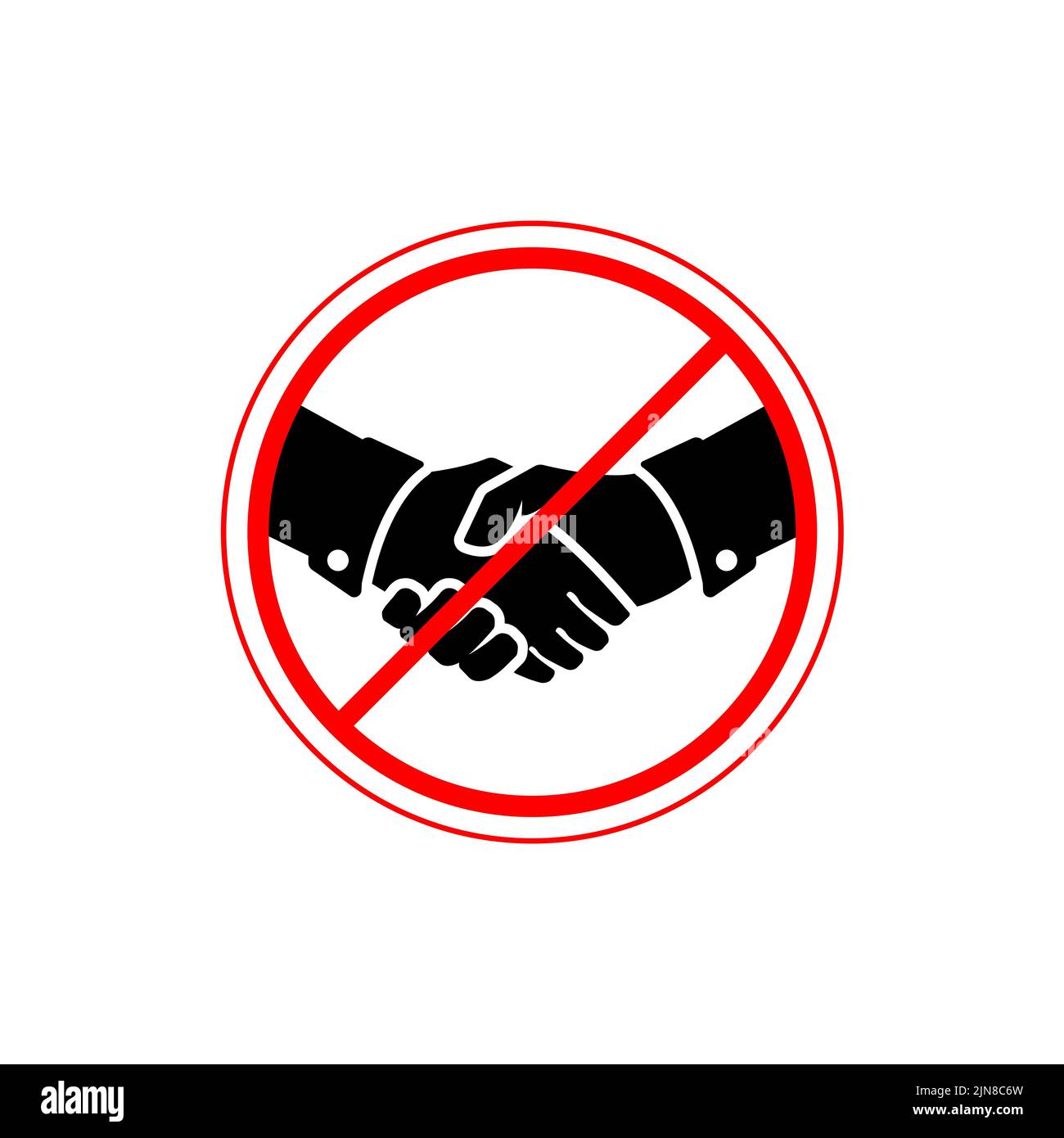 No handshake icon sign symbol. No dealing. No collaboration Stock Vector