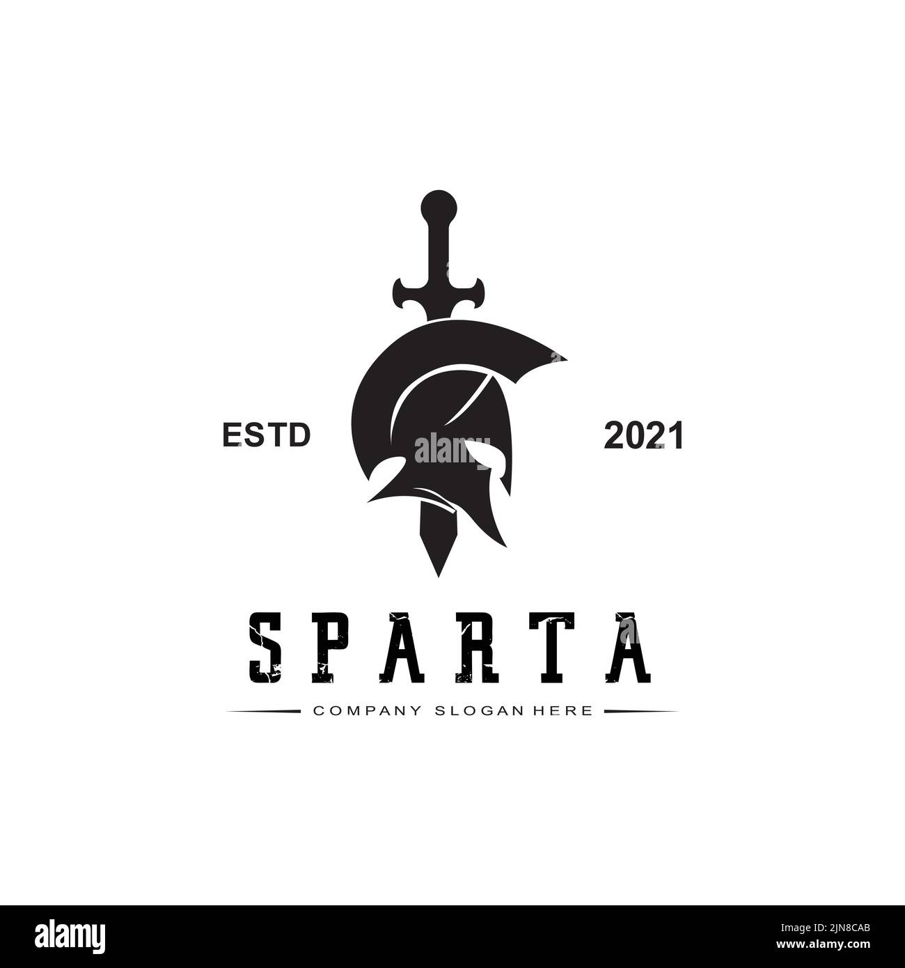 war helmet spartan logo vector symbol Stock Vector
