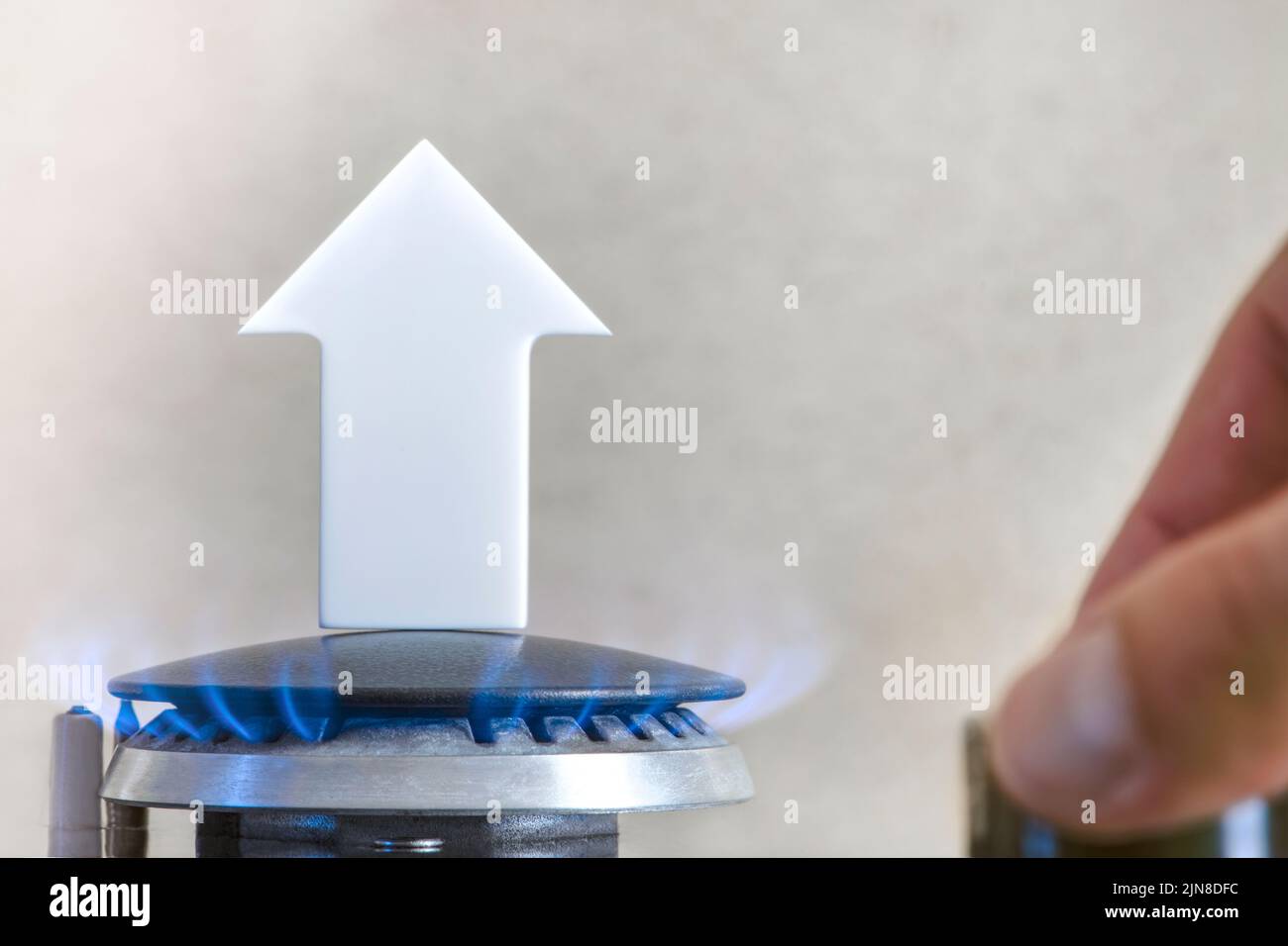 Gas price. Supply chains and the energy gas crisis. Gas stove with a