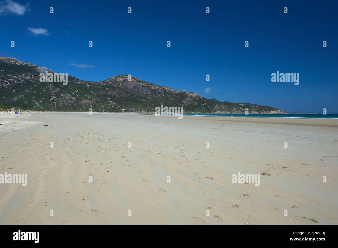Norman Beach is at Tidal Inlet, at the Southern end of Wilsons Promontory National Park in Victoria, Australia. It's not usually this empty! Stock Photo