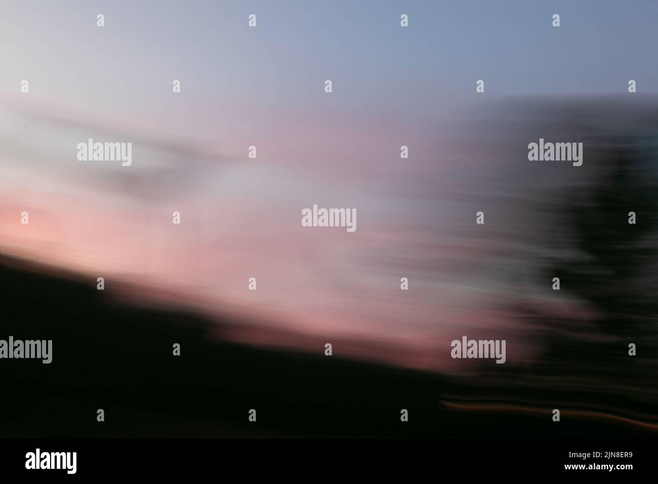 San Diego, CA. 10th Aug, 2022. A long exposure of the pink sunset on a