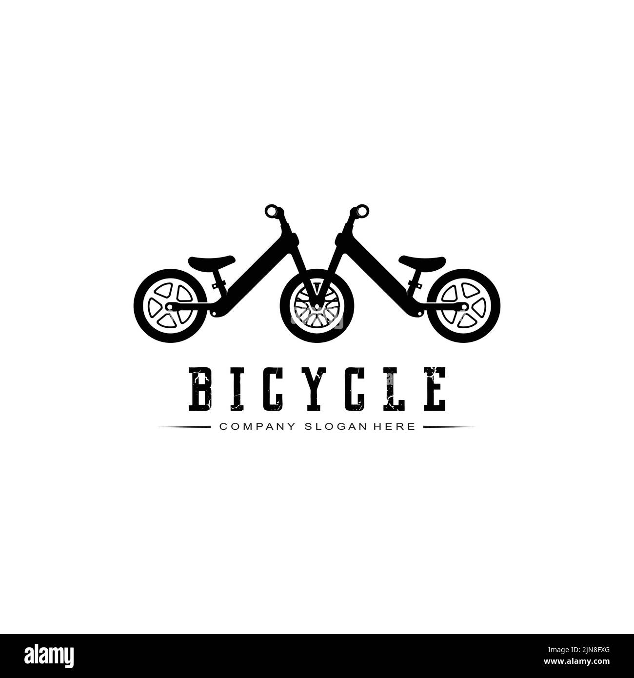 Bike Logo Icon Vector, vehicle for sports, racing, casual, downhill, retro template Stock Vector