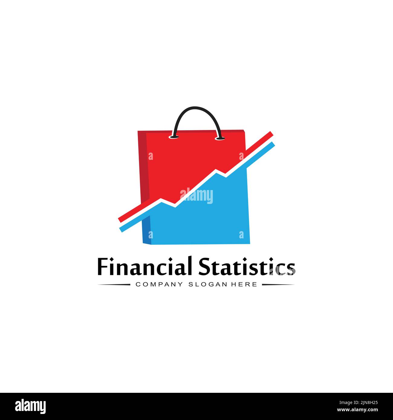 Logo Statistics Finance Marketing business trend analysis Stock Vector