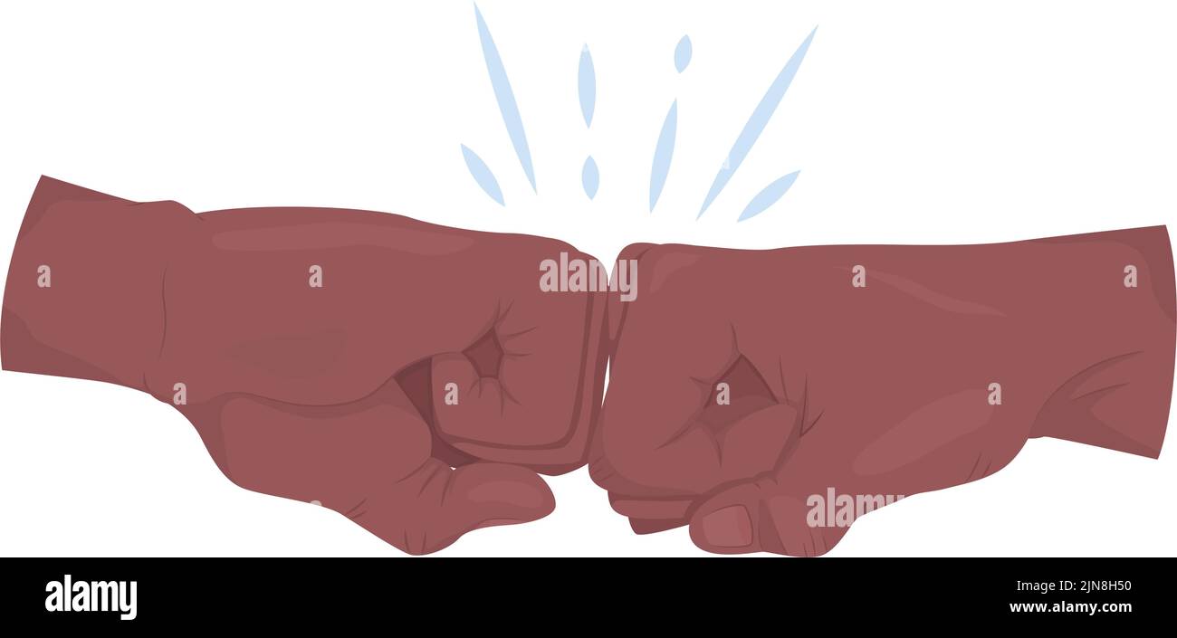 Greetings semi flat color vector hand gesture Stock Vector