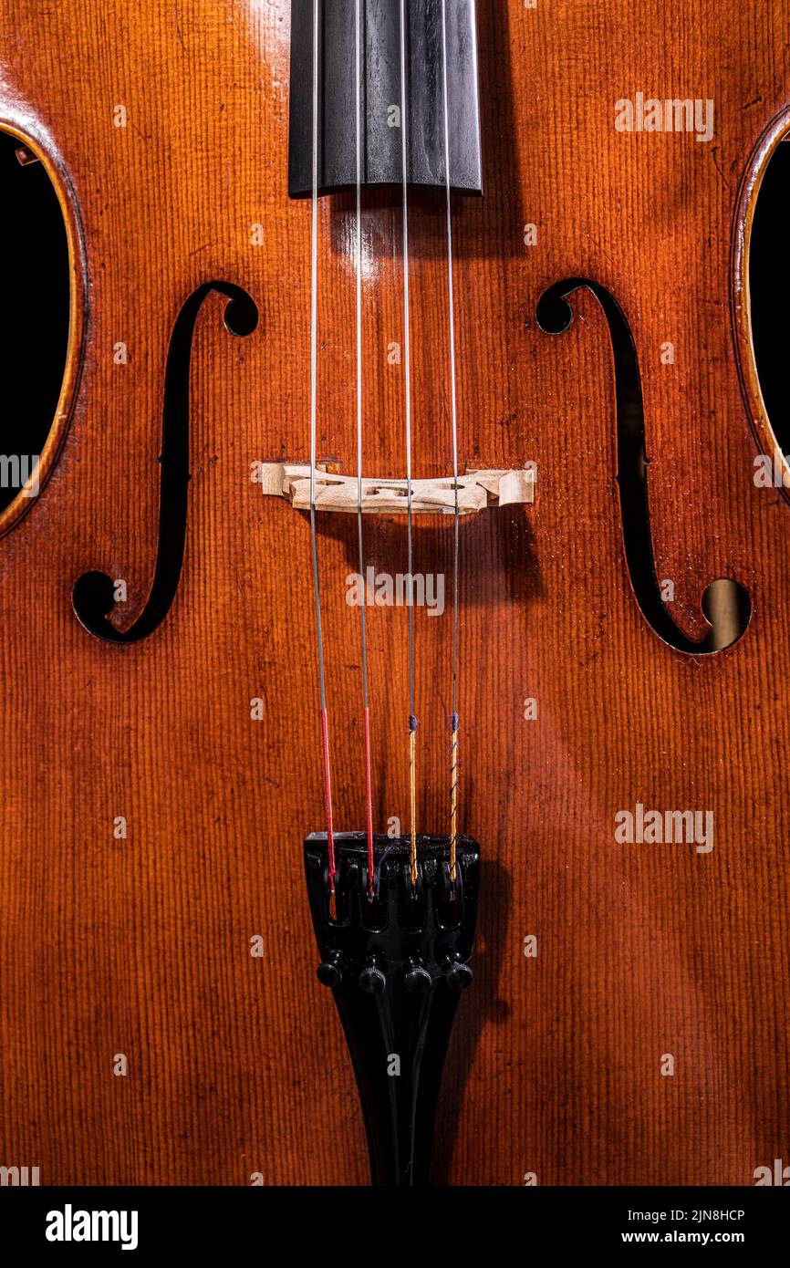 professional cello made by a luthier Stock Photo Alamy