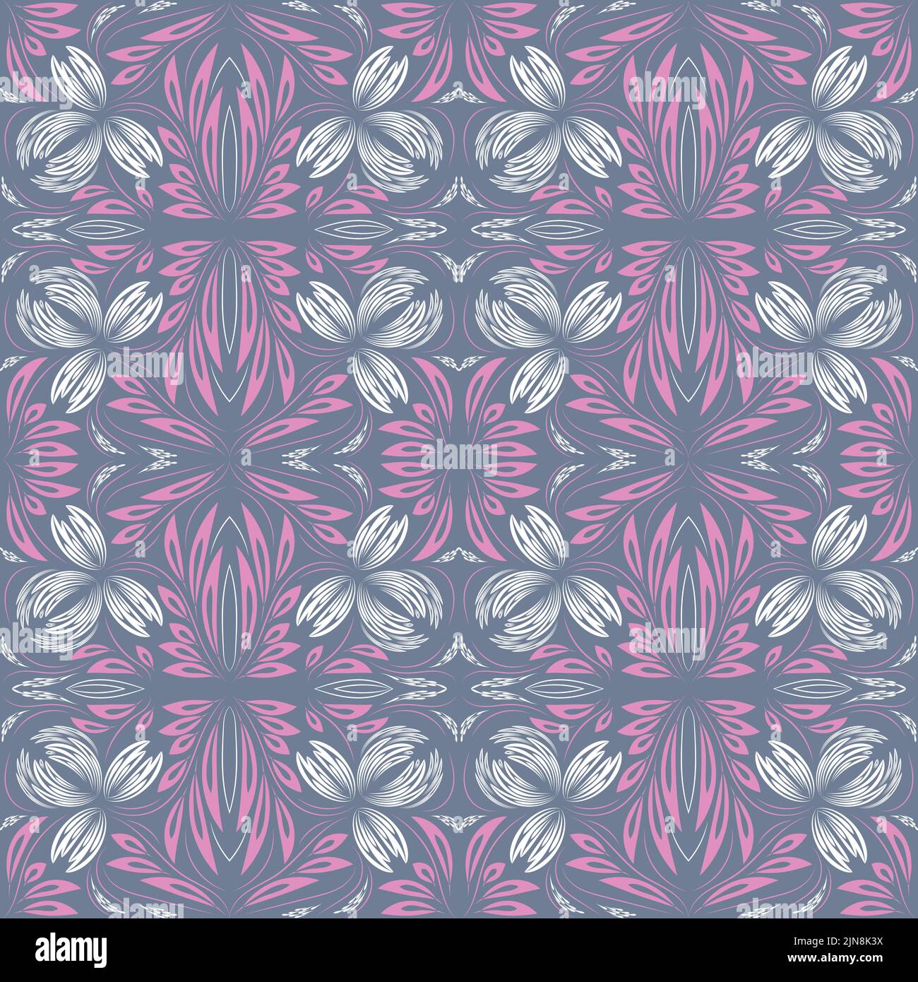 Folk flowers print Floral pattern Ethnic art Stock Vector Image & Art ...