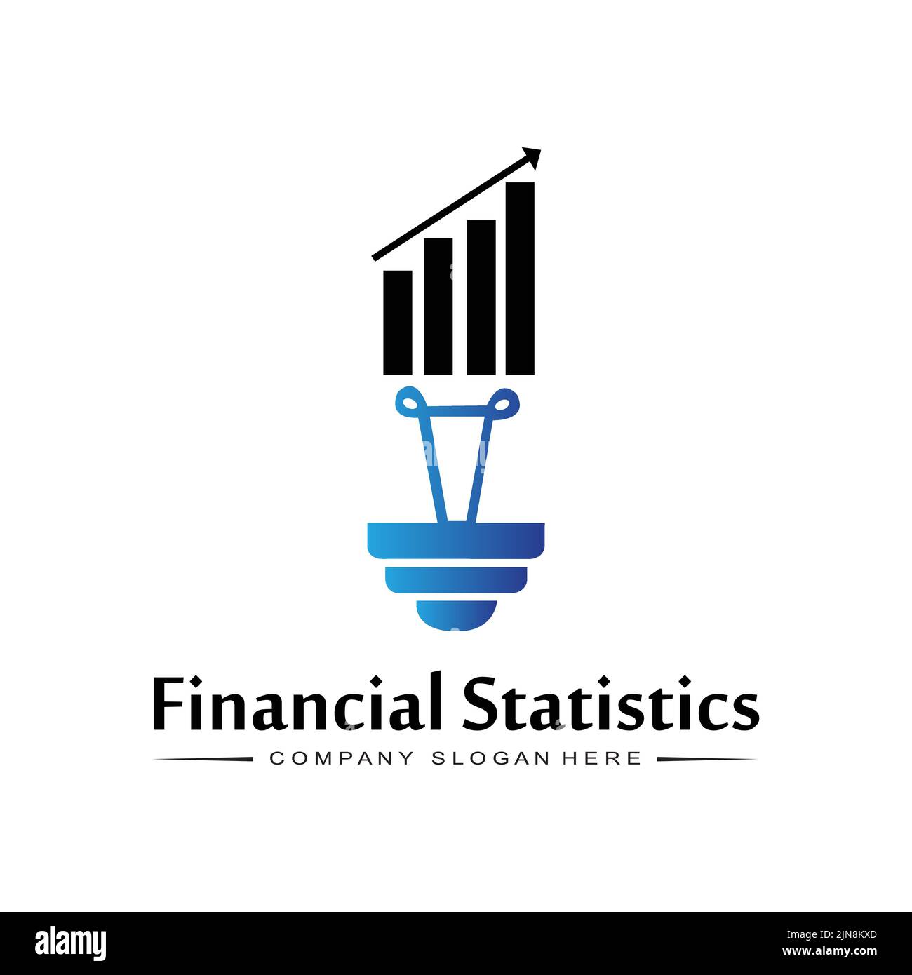Logo Statistics Finance Marketing business trend analysis Stock Vector