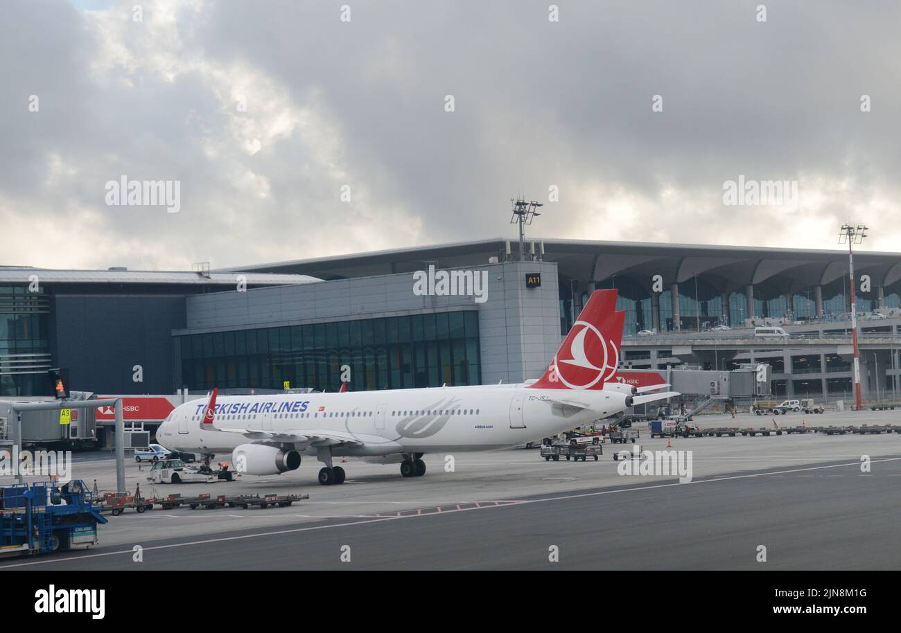 Turkish Airlines airplanes at Istanbul International AIrport Stock Photo Alamy