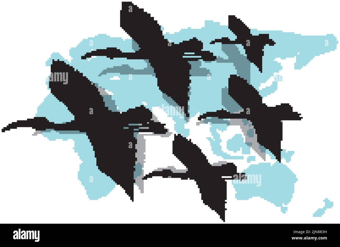 World map silhouette clipart hi-res stock photography and images - Alamy