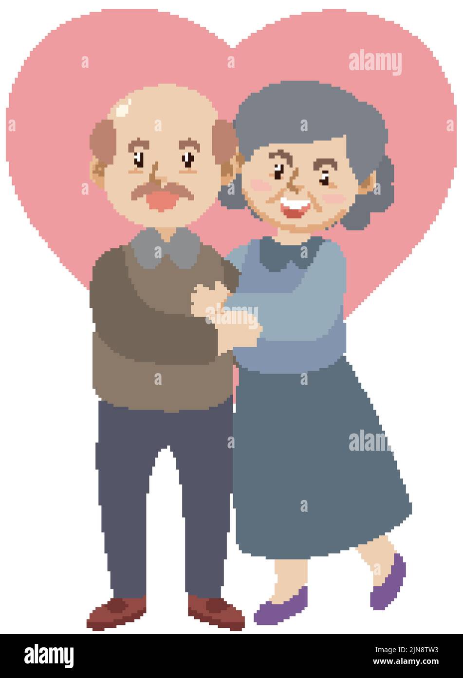 An old couple in love illustration Stock Vector Image & Art - Alamy