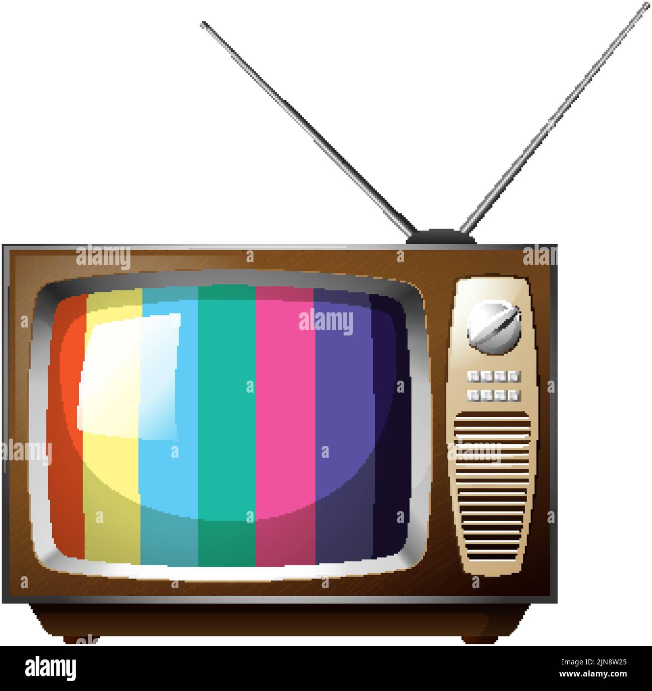 Old vintage television isolated illustration Stock Vector Image & Art ...