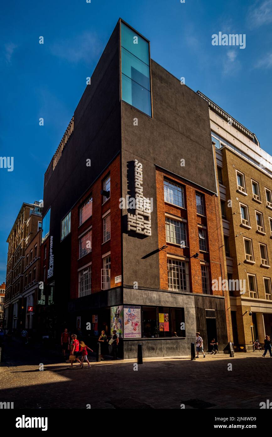 The Photographers Gallery London in Ramillies Street Soho London.  Founded 1971 moved into this converted building in 2012. Soho Photography Quarter. Stock Photo