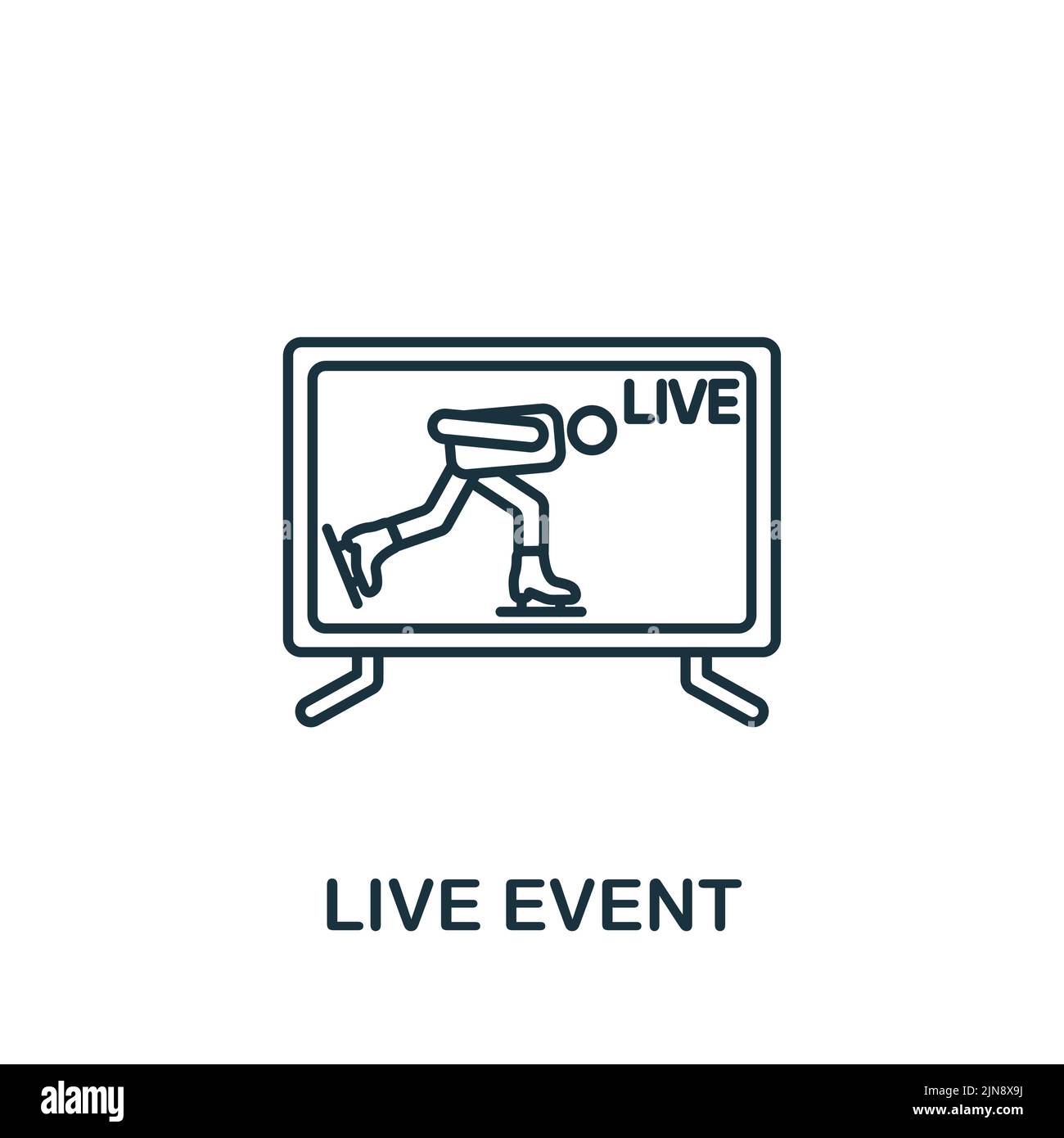 Live Event icon. Monochrome simple Digital Marketing icon for templates