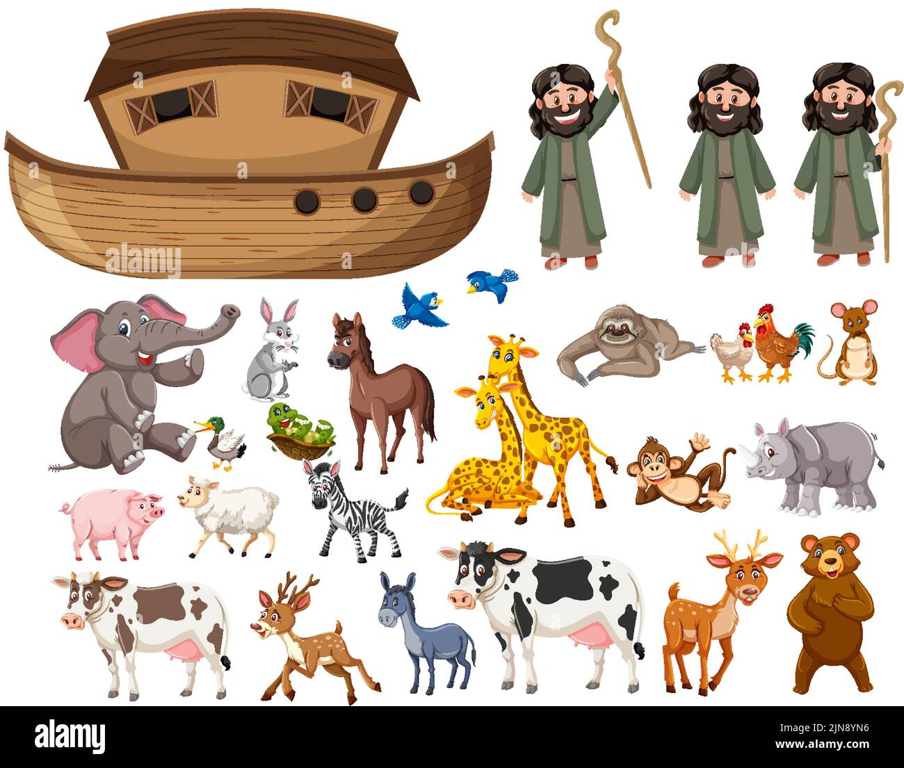 Noah cartoon Cut Out Stock Images & Pictures - Alamy
