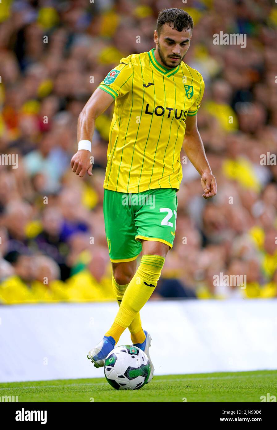Norwich City's Danel Sinani during the Carabao Cup, first round match at Carrow Road, Norwich. Picture date: Tuesday August 9, 2022. Stock Photo